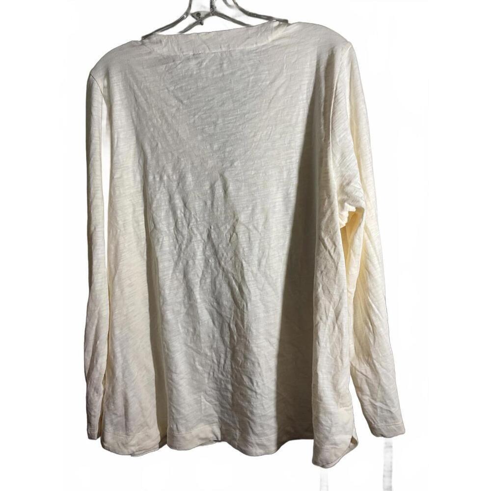 Soft Surroundings Danielle Cream Button-Up Top – Perfect Layering Piece P XL - Picture 8 of 9